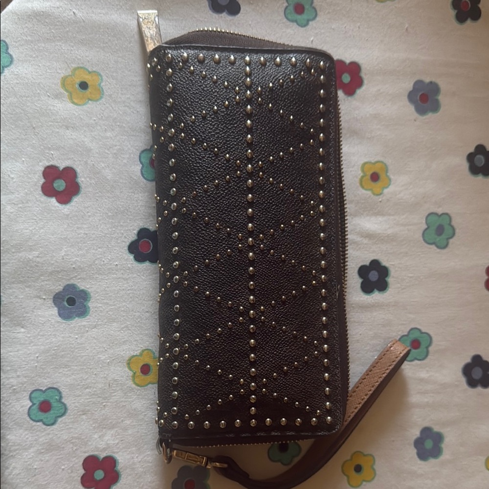 Michael Kors Brown Satchel with Perforated Design - Picture 10 of 13